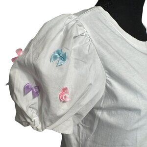 Puff Sleeve Tee with Mini Bows